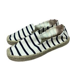 Nautical Womens 11 Espadrille Soludos Smoking Slipper Classic Stripe Coastal